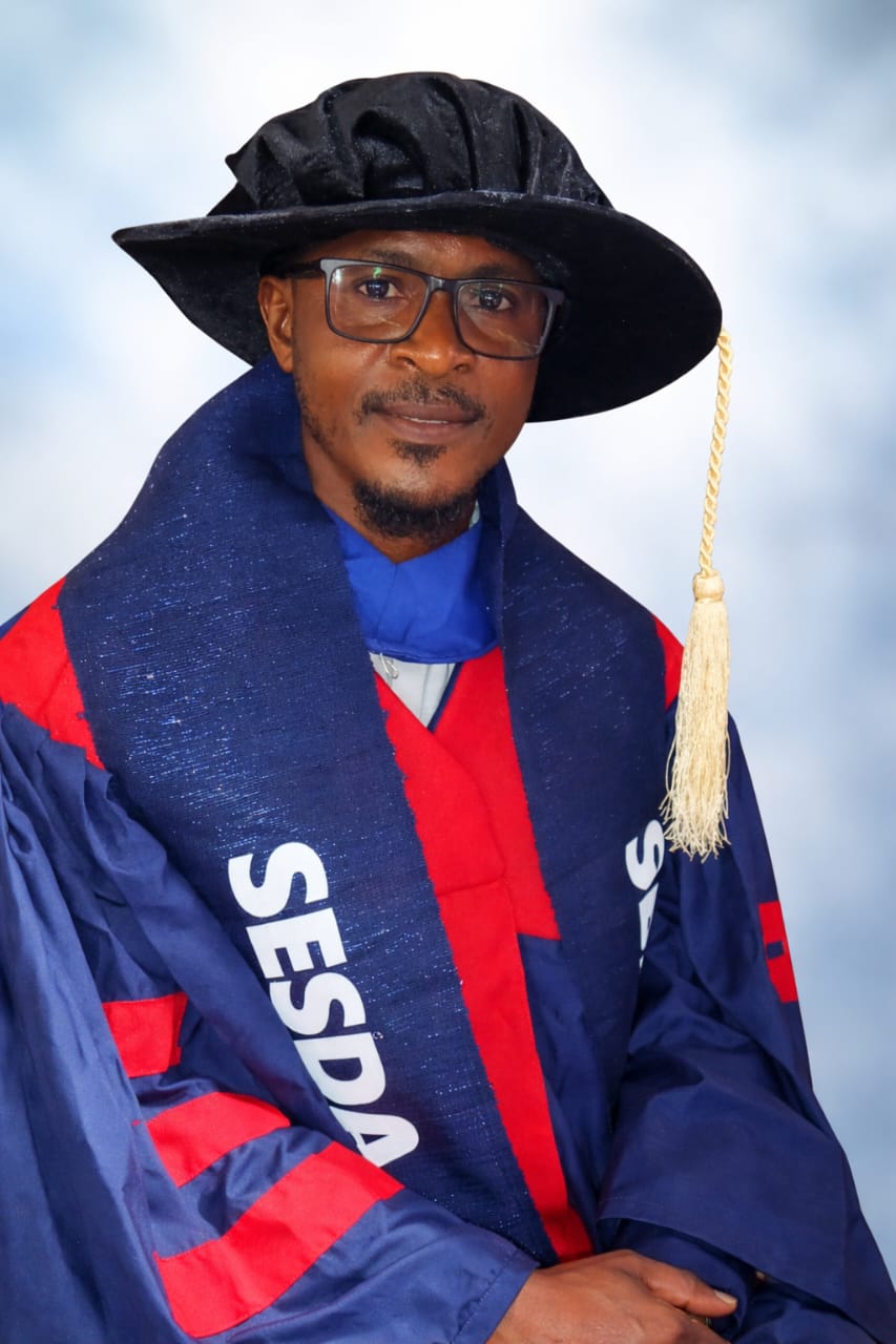 Dr. Samuel Esechie in academic regalia
